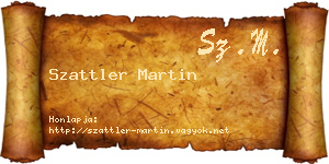 Szattler Martin névjegykártya